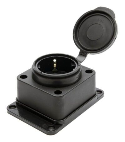 Розетка Feron Stekker с/з 32A 4000V с крышкой черный RST163144 39018