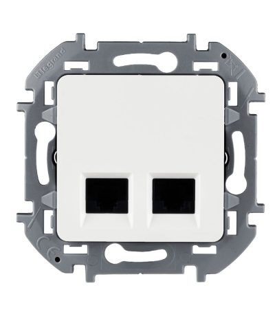 Розетка компьютерная двойная RJ45 Legrand Inspiria 673835
