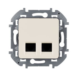 Розетка компьютерная двойная RJ45 Legrand Inspiria 673836