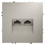 Розетка компьютерная двойная Voltum S70 VLS060203