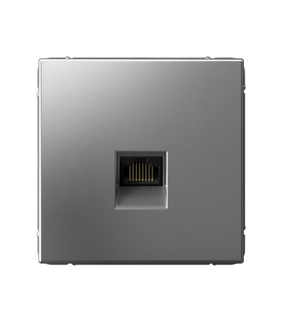 Розетка компьютерная RJ45, кат. 5е Systeme Electric ArtGallery Сталь GAL000983