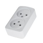 Розетка накладная 2-местная Stekker Basic PST10-502-20 50075