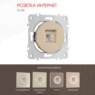 Розетка RJ45 Arte Milano 202.45-1.shampan