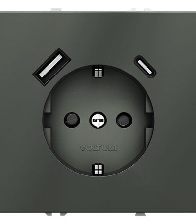 Розетка с USB, A+C Voltum S70 VLS040506