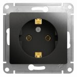 Розетка с/з, 16А Systeme Electric Glossa Антрацит GSL000743