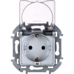 Розетка с/з со шторками с защитной крышкой Legrand Inspiria 673742