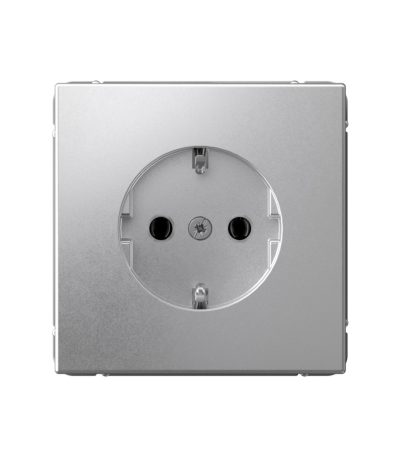 Розетка с заземлением 16А Systeme Electric ArtGallery Алюминий GAL000343S