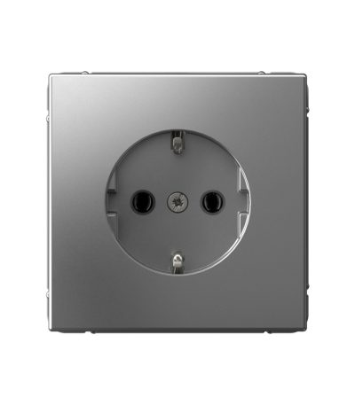 Розетка с заземлением 16А Systeme Electric ArtGallery Сталь GAL000943S