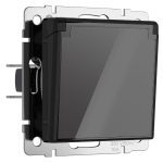 Розетка с заземлением, крышкой и шторками Werkel 4690389197734 W1171248 a064043