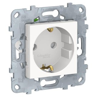 Розетка с заземлением, со шторками Schneider Electric Unica New NU505718