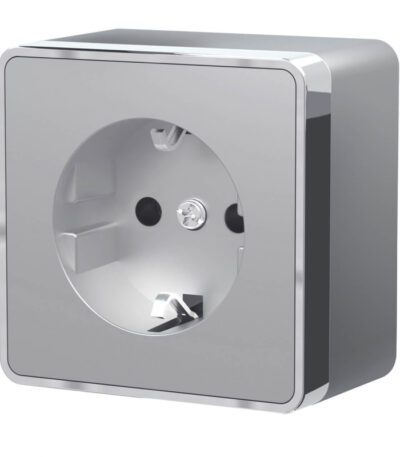 Розетка с заземлением Werkel Gallant серебряный W5071006 4690389167157