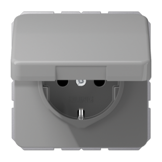 Розетка штепсельная Schuko Jung CD1520BFKLGR