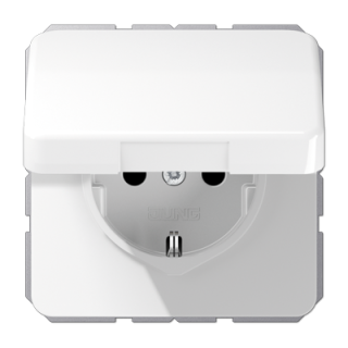 Розетка штепсельная Schuko Jung CD1520BFKLWW