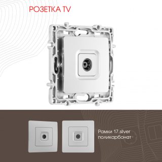 Розетка TV Arte Milano 217.43-1.silver