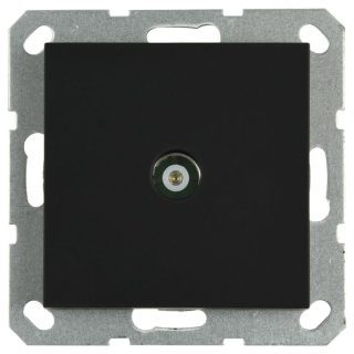 Розетка TV Jasmart оконечная с накладкой черный матовый (soft touch) G6001PB