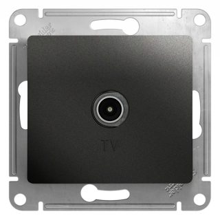 Розетка TV проходная 4DB Systeme Electric Glossa Антрацит GSL000792