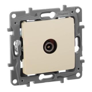 Розетка TV проходная Legrand Etika слоновая кость 672363