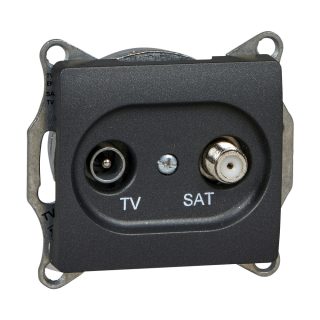 Розетка TV-SAT оконечная 1DB Systeme Electric Glossa Антрацит GSL000797