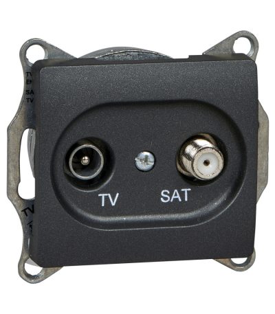 Розетка TV-SAT оконечная 1DB Systeme Electric Glossa Антрацит GSL000797