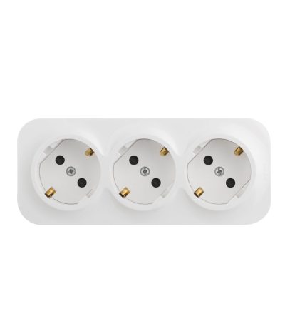 Розеточный блок двойной с/з со шторками Legrand Quteo 782238