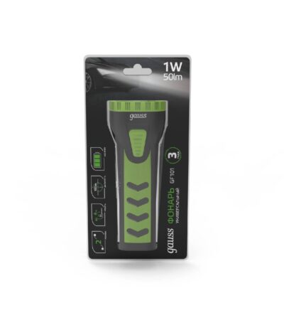 Ручной светодиодный фонарь Gauss аккумуляторный 128х48 50 лм GF101