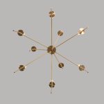 Люстра на штанге Eurosvet Anders 60142/9 латунь a061931