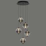 Каскадная люстра Delight Collection MD24022079-5A black/smoky