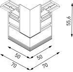 Коннектор угловой Lumker SY-LINK-CNLV-S1-WH 013605