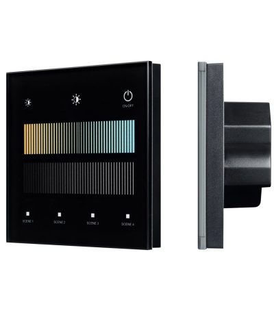 Сенсорная панель Arlight SMART-DALI-301-11-1G-4SC-MIX-IN Black (BUS/24V, Touch, 2.4G) 046550