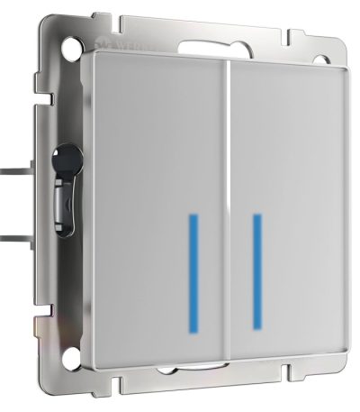 Сенсорный выключатель двухклавишный с подсветкой Werkel 4690389179563 W4520006