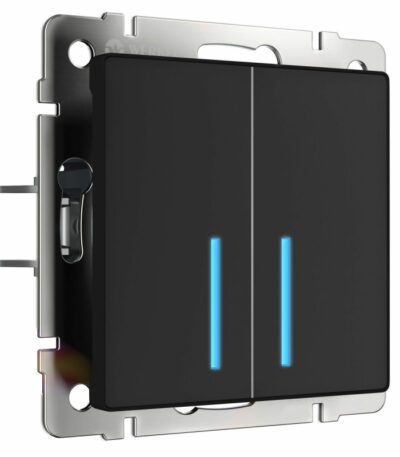 Сенсорный выключатель двухклавишный с подсветкой Werkel 4690389179570 W4520008