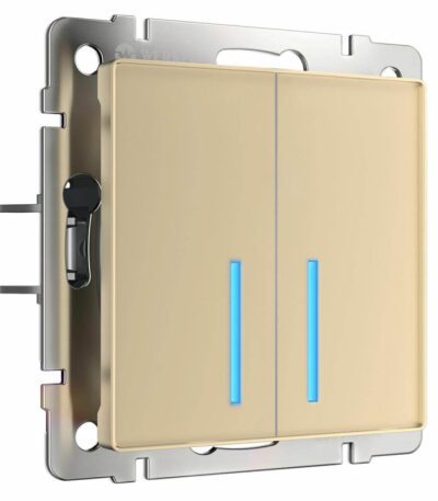 Сенсорный выключатель двухклавишный с подсветкой Werkel 4690389179587 W4520011