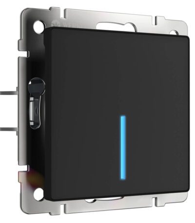 Сенсорный выключатель одноклавишный с функцией Wi-Fi Werkel черный W4510608 4690389171185