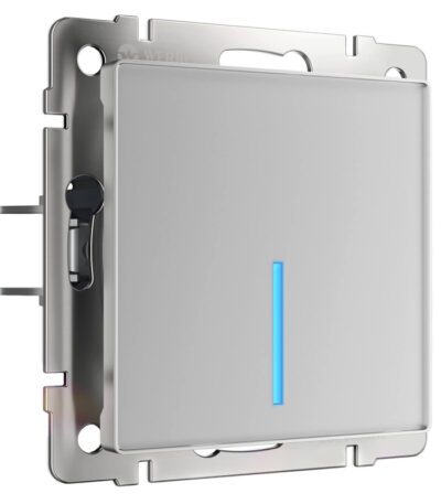 Сенсорный выключатель одноклавишный с функцией Wi-Fi Werkel серебряный W4510606 4690389149825