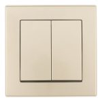 Выключатель двухклавишный Arte Milano SET06-1-30-2 shampan