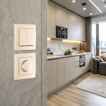 Выключатель двухклавишный Arte Milano SET06-1-30-2 shampan