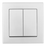 Выключатель двухклавишный Arte Milano SET06-1-30-2 silver