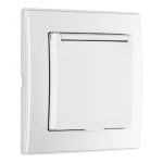 Комплект розетки с/з и шторками, защитной крышкой и рамкой Arte Milano SET06-1-41-1 silver