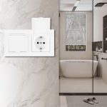 Розетка двойная (двухпостовая) с/з и шторками Arte Milano SET06-2-41-1x2 white