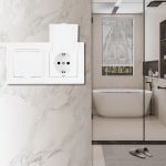 Розетка двойная (двухпостовая) с/з и шторками Arte Milano SET06-2-41-1x2 white