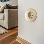 Розетка круглая с/з и шторками и рамкой Arte Milano SET08-1-40-1 shampan