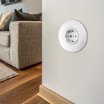 Розетка круглая с/з и шторками и рамкой Arte Milano SET08-1-40-1 white