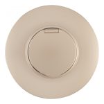 Розетка круглая с/з и шторками, защитной крышкой и рамкой Arte Milano SET08-1-41-1 shampan