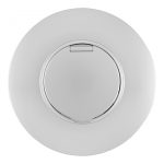 Розетка круглая с/з и шторками, защитной крышкой и рамкой Arte Milano SET08-1-41-1 silver