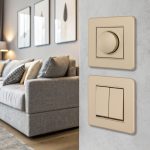 Выключатель двухклавишный Arte Milano SET16-1-30-2 shampan