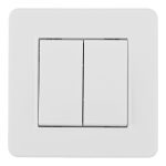 Выключатель двухклавишный Arte Milano SET16-1-30-2 white