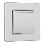 Комплект розетки с/з и шторками, защитной крышкой и рамкой Arte Milano SET16-1-41-1 silver