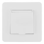 Комплект розетки с/з и шторками, защитной крышкой и рамкой Arte Milano SET16-1-41-1 white