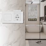 Розетка двойная (двухпостовая) с/з и шторками Arte Milano SET16-2-41-1x2 white