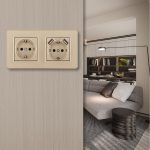 Розетка двойная (двухпостовая) с/з и шторками + USB Arte Milano SET16-2-47-1-40-1 shampan